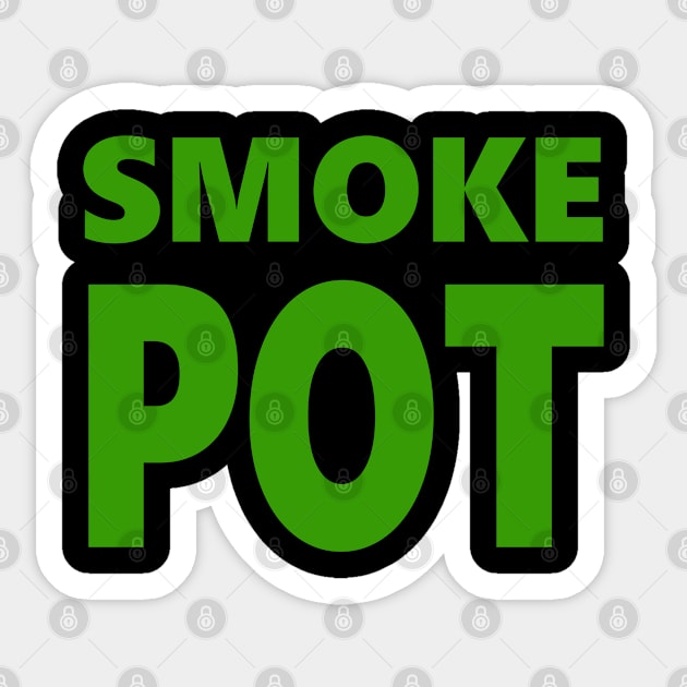 SMOKE POT - green vintage Sticker by ohyeahh